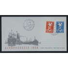 NVPH - E   35, First Day Cover (Netherlands), Issued in the year:  1958, Blank (UA) - Open flap (OF)