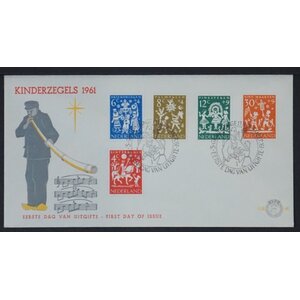 NVPH - E   49, First Day Cover (Netherlands), Issued in the year:  1961, Blank (UA) - Open flap (OF)