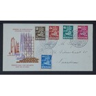 NVPH - E    2, Couverture Premier Jour (Pays-Bas), Émis de l'année:  1950, Adressée (A) - Certificat d’expertise - Rabat ouvert (OF)