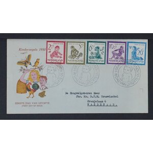 NVPH - E    4, Couvertures Premier Jour, Émis de l'année:  1950, Adressée (A) - Certificat d’expertise  - Rabat ouvert (OF)