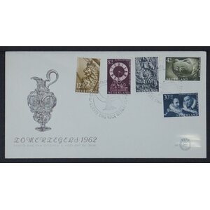 NVPH - E   51, First Day Cover, Issued in the year:  1962, Blank (UA) - Alternative version  - Open flap (OF)