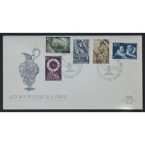 NVPH - E   51, First Day Cover, Issued in the year:  1962, Blank (UA) - Alternative version  - Open flap (OF)