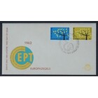 NVPH - E   53, First Day Cover, Issued in the year:  1962, Blank (UA) - Alternative version  - Open flap (OF)