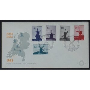 NVPH - E   56, First Day Cover (Netherlands), Issued in the year:  1963, Blank (UA) - Open flap (OF)