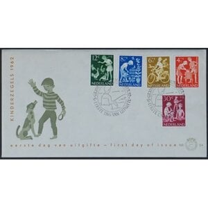NVPH - E   54, First Day Cover (Netherlands), Issued in the year:  1962, Blank (UA) - Alternative version - Closed flap (CF)