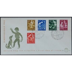NVPH - E   54, Couverture Premier Jour (Pays-Bas), Émis de l'année:  1962, Vierge (UA) - Version différente - Rabat fermé (CF)