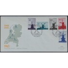 NVPH - E   56, First Day Cover, Issued in the year:  1963, Blank (UA) - Alternative version  - Closed flap (CF)