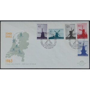 NVPH - E   56, Ersttagsbriefe (Niederlande), Ausgegeben im Jahr:  1963, Leer (UA) - Abweichende Ausführung - Geschlossene Klappe (CF)