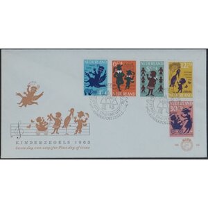 NVPH - E   60, First Day Cover (Netherlands), Issued in the year:  1963, Blank (UA) - Open flap (OF)