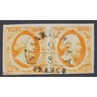 NVPH -     3, Briefmarke (Niederlande), Ausgegeben im Jahr:  1852, Gestempelt (U) - Befund - Paar - pos.82/83