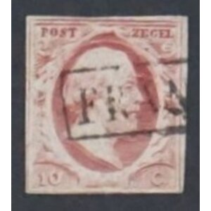 NVPH -     2, Postage stamp (Netherlands), Issued in the year:  1852, Used (U)