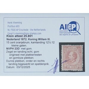 NVPH:   23 - Nederland - Postzegel