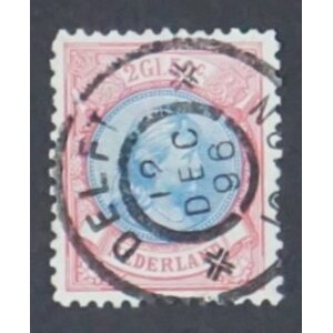 NVPH -    47 B, Postage stamp (Netherlands), Issued in the years:  1893-1896, Used (U) - Expert attestation