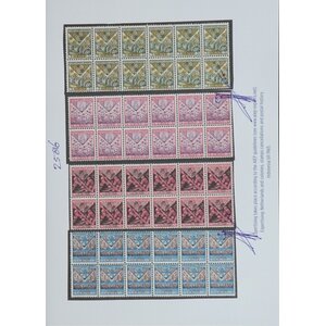 NVPH -   208-211, Timbres (Pays-Bas), Émis de l'année:  1927, Neuf sans Charnière (MNH) - Défaut de planche 209PM  - Attestation  - Bloc van 12