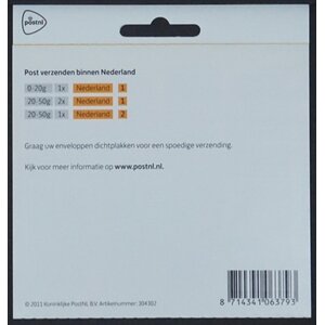 NVPH -  2747.Ba, Mailer (Nederland), Uitgegeven in het jaar:  2011, Postfris (MNH) - Fosfor I  - PostNL