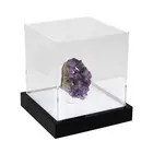 Cube de présentation en acrylique transparent avec éclairage LED intégré à la base – dim. 100x100x100 mm ■ à l’unité