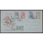 NVPH - BR   10, Eerste Dag envelop, Uitgegeven in het jaar:  1949, Geadresseerd (A) - Certificaat  - Open klep (OF)