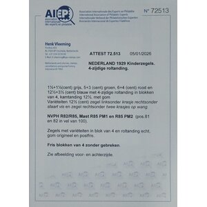 NVPH: R.82-85 - Pays-Bas - Timbre de Rouleaux