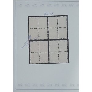 NVPH - R  82-85, Roltandzegels (Nederland), Uitgegeven in het jaar:  1929, Postfris (MNH) - Plaatfout PM1, PM2  - Attest  - Blok van 4