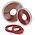 coin capsules - Round - with spacer rings (Burgundy red) - for coins: Ø 16-39 mm - Grips (vario) ■ per 10 pieces