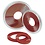 coin capsules - Round - with spacer rings (Burgundy red) - for coins: Ø 16-39 mm - Grips (vario) ■ per 10 pieces