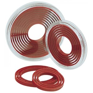 Muntcapsules - Rond - met afstand ringen (Bourgondischrood) - voor munten: Ø 16-51 mm - Grips (vario) ■ per 10 stuks