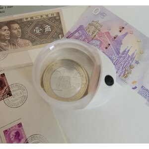 Loupe à poser, Loupe pavé à concentration de lumière, Facteur de grossissement 10x, Diamètre de l'objectif  Ø 62 mm.