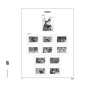 Supplement jaar: 2025 - Frankrijk - type: DeLuxe - bladen voor Zegels uit Blokken, N°: 396a-396n (14 st.) - Davo (2 Gats)