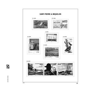 Supplement year: 2025 - st Pierre & Miquelon  - type: DeLuxe - sheets for Basic album, N°: 81-82, B54-55 (4 pcs.) - Davo (2 Holes)