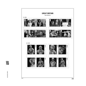 Supplement year: 2025 - Great-Britain - type: DeLuxe - sheets for Basic album, N°: 340-348, B113-B117 ,R32 (16 pcs.) - Davo (2 Holes)
