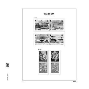 Nachtrag Jahr: 2025 - Insel Man - Typ: DeLuxe - Blätter für Basisalbum, N°: M216-M223, M2025-B1-2, PG14-15 (12 Stk.) - Davo (2 Löcher)