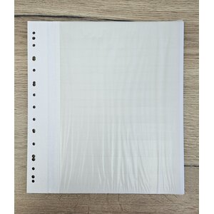 Feuilles à bandes pour timbres – Uni – 9 compartiments – universel pour Davo, Importa (2 anneaux), 4 anneaux et Leuchtturm (13 anneaux, barre rotative) ■ à l’unité