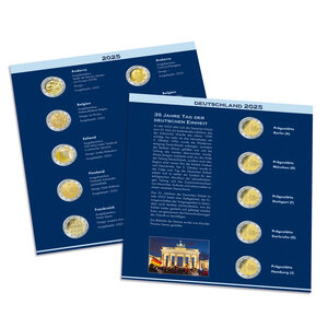 NUMIS Coin Album for 2 Euro Coins – year 2025 – German-language pre-printed album without capsules ■ per piece