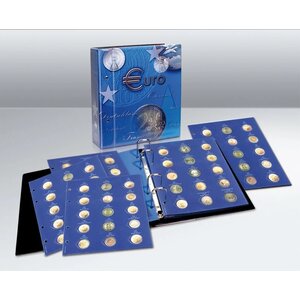 TOPset, Supplement - Euromuntensets - AD, LV, LT, HR - zonder capsules - Blad 6 - Transp/blauw voordrukblad - afm: 185 x 230 mm.