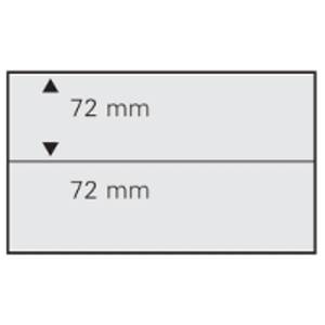 Einsteckkarten – 2 Streifen – 210 × 145 mm (A5) – stabiler schwarzer Kunststoff – geeignet für Briefmarken und Sammelobjekte ■ pro 10 Stück