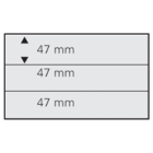 Cartes de classement – 3 bandes – 210 × 145 mm (A5) – plastique noir résistant – adaptées aux timbres et objets de collection ■ par 10 pièces