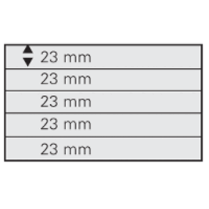 Einsteckkarten – 5 Streifen – 210 × 145 mm (A5) – stabiler schwarzer Kunststoff – geeignet für Briefmarken und Sammelobjekte ■ pro 10 Stück