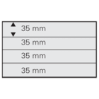 Cartes de classement – 4 bandes – 210 × 145 mm (A5) – plastique noir résistant – adaptées aux timbres et objets de collection ■ par 10 pièces