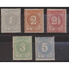 NVPH -    16-20, Postzegels (Suriname), Uitgegeven in de jaren:  1890-1893, Ongebruikt (MH)