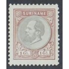 NVPH -    14, Postage stamp (Suriname), Issued in the years:  1873-1889, Mint Hinghed (MH)