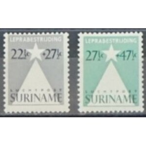 NVPH - LP  29-30, Luchtpost zegels (Suriname), Uitgegeven in het jaar:  1947, Postfris (MNH)