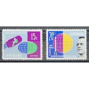 NVPH - LP  33-34, Luchtpost zegels (Suriname), Uitgegeven in het jaar:  1961, Postfris (MNH)