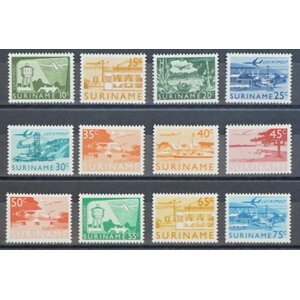 NVPH - LP  35-46, Luchtpost zegels (Suriname), Uitgegeven in het jaar:  1965, Postfris (MNH)