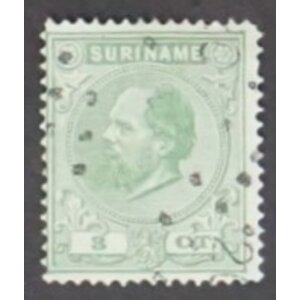 NVPH -     4B, Postage stamp (Suriname), Issued in the years:  1873-1889, Used (U)
