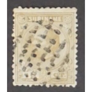 NVPH -     6D, Postage stamp (Suriname), Issued in the years:  1873-1889, Used (U)