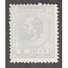 NVPH -     1, Timbre (Suriname), Émis dans les années:  1873-1889, Neuf avec Charnière (MH)