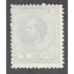 NVPH -     1, Postzegel (Suriname), Uitgegeven in de jaren:  1873-1889, Ongebruikt (MH)