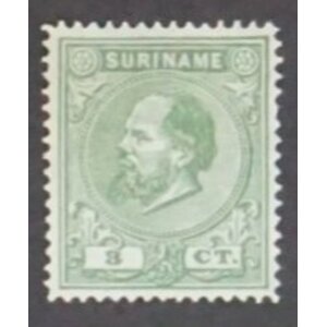 NVPH -     4, Postage stamp (Suriname), Issued in the years:  1873-1889, Mint Hinghed (MH)