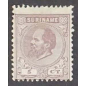 NVPH -     5, Briefmarke (Surinam), Ausgegeben in den Jahren:  1873-1889, Ungebraucht (MH)