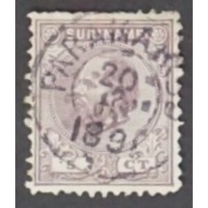 NVPH -     5, Postzegel (Suriname), Uitgegeven in de jaren:  1873-1889, Gestempeld (U)